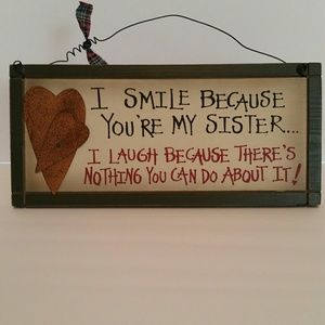You're My Sister Wooden Wall Hanging